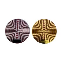 전자파 전자파차단 전자파차단스티커 보호필름 라운드 금속 안티 방사선 스티커 emf 보호 휴대 전화 노트북 ipad 태블릿 전자 장치 자체 접착 차단기, 금 1개 은 1개, 1개