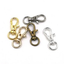 슈벨후크 20pcs 3235mm 다목적 회전 눈 스프링 스냅 후크 퀵 후크 체인 애완, 청동, 32mm