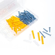 칼블럭 나사 세트 120pcs/콘크리트 석고보드 타일 목재 합판 스텐 피스 못 나사 앙카 칼부럭 칼브럭