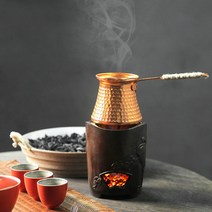 이브릭 커피 체즈베 터키식 터키 카페테리아 손잡이용 구리 300ml, 없음, 1.300ml(10.15oz), 1개