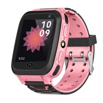 어린이 스마트 시계 GPS 위치 추적기 2G SIM 카드 1.3M 카메라 손전등 터치 스크린 SOS 전화 아기 키즈 DS38, [02] 분홍색