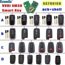스마트키 원격제어 xhorse vvdi xm38 스마트 키 xsto01en 범용 원격 키 8a 4d 4a for toyota lexus 업데이트 버전 vvdi xm 키, c, 1