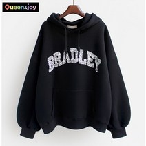 퀸앤조이 브래들리 스팽글 자수 루즈핏 후드 맨투맨***판매자 SSK무역***