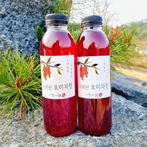 지리산 개복숭아청 500ml 자연숙성 발효액 원액 효소 수건식품, 오미자청 500ml X 2병