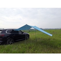 자바라 접이식 소형 야외 자동차 장착형 차양 후면 캠핑 텐트 캐노피, 05 blue_03 440X200cm