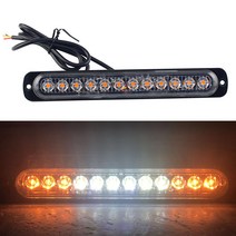 1pc 스트로보 스코프 LED 스트로브 경고 라이트 바 그릴 깜박이 트럭 자동차 신호 신호 램프 신호등 12V 24, 02 yellow white yellow