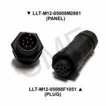[LTT]M12-05 8PIN LTT 원형 방수커넥터 판넬 플러그 케이블 IP67, 플러그(MALE)