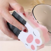 고양이 발 스펀지 수세미 냥냥수세미 귀여운 고양이발, 1세트SB001923