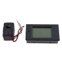 GHSHOP 변환이있는 80-260V 100A 교류 전압 전압 전력 분석기 미터 전압계 전압계, 설명, 블랙, 플라스틱