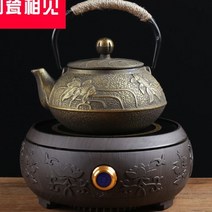 철재 가정용 접속 만남 일본 티포트 다도 세트 찻주전자 법랑주전자, 기본, T04-단아 청연 세라믹인덕션송죽매 쇠주전자