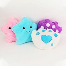 LED 극세사 발광 쿠션 별모양 발바닥모양 5가지색상, 단품