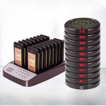 (로고부착) 무선 진동 동그란 카페 식당 야외 호출벨, 1드래그 20메뉴