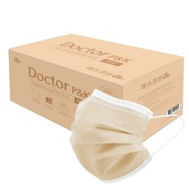 닥터 피앤케이 국산 컬러 덴탈마스크 일회용 숨쉬기편한, 트렌치베이지, 1개, 50개입