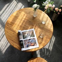 고재상판 식탁테이블 인테리어 우드슬랩 레스토랑, 높이 42cm