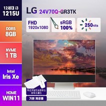 LG전자 2022년형 일체형 PC 24V70Q-GR3TK 인텔 i3-1215U, 8GB/SSD1TB/윈도우11홈