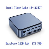 CPU 게임용 컴퓨터 인텔 11 번째 타이거 레이크 I5-1135G7 윈도우 미니 PC DDR4 64GB 램 2TB SSD ROM, I5-1135G7 Wifi 5, 미국, 32GB 1TB