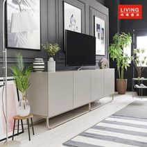 [마레앤코] 거실장 프라하반 2400 오트밀 거실수납장, 색상:화이트