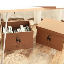 다용도 조립식 대형 종이박스 뚜껑 종이상자 수납함 페이퍼정리함
