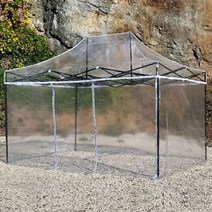 투명 캐노피 천막 행사 포차 옥상 캠핑 비닐온실 쉘터, 프레임+투명지붕벽면