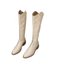 혼멘 가을 겨울 슬림 지퍼 발편한 로우힐 웨스턴 롱부츠 4.5cm