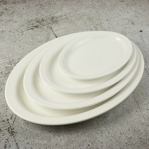 엘림 양식 타원접시 플레이트 도자기 디저트 그릇, 3호, 1개