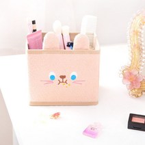 귀여운 동물 캐릭터 연필꽂이 펜꽂이 필통 다용도 정리함 미니 사각 스텐드, 04.그레이-베어