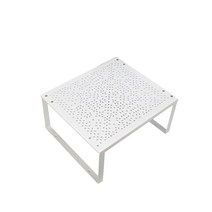 화이트 수조 주최자 찬장 스탠드 스파이스 랙 접이식 선반 주최자 12.5x11 