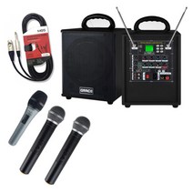 200W 행사 수업용 이동형앰프 핸드2 EG-180 유선마이크