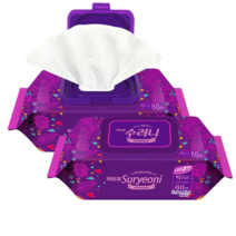 수려니 프리미엄 대형 엠보싱 물티슈 60매 x 10팩