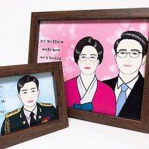 부모님 감사패 퇴직 환갑 제작 칠순 어머니 아버지 선생님 그림 상패 팝아트 캐리커쳐 생신선물, 1인, 일반팝아트 우드액자 1호