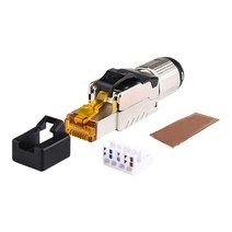산업용 Cat6A Cat7 Cat8 툴리스 필드 종단 플러그 차폐 RJ45 빠른 설치 커넥터 크림핑 도구 필요 없음, Cat7 (metal boot)_20 pcs