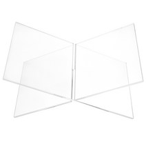 아크릴선반 ㄷ자 모듈 선반 책을 여는 을 보여주는 투명한 책꽂이 전시 파일 JX