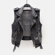 Tagi.여성 데님 베스트 숏 청조끼 빅사이즈 데일리 봄여름