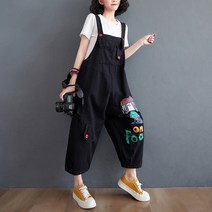 PETTIMELO 멜빵바지 간절기 캐릭터 얇은 빅사이즈멜빵바지