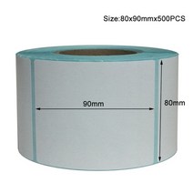 가축 축산 용품 종이 자체 접착 열 흰색 빈 레이블 스티커 종이 슈퍼마켓 가격 빈 직접, 80x90mm-500개