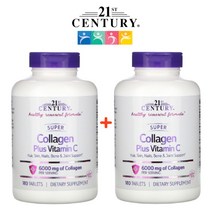 (1+1) 21세기센츄리 슈퍼 하이드롤라이즈드 콜라겐 비타민C 6000mg 180정 2팩