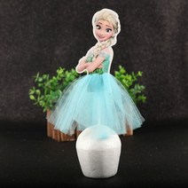 다양한 공주 생일 파티 장식 케이크 토퍼 21cm 엘사 백설공주 소피아 신데렐라, 09.1pack-Flag G