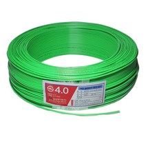 현대케이블 전선 전기선 IV 4.0SQ X 1C-1롤 300m, IV4.0SQ X 1C-녹색(1롤 300m), 1개
