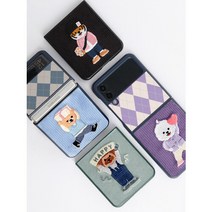 디자인스킨 [디자인스킨]갤럭시Z플립4 코듀로이 자수 파티 케이스 i_sil_v2_p_r, 선택완료, 그린/비코