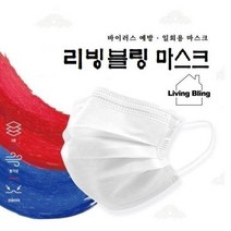 리빙블링 오늘하루만이가격 국산100% 여름용 일회용마스크, 1box