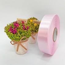 포장 리본 끈 제이제이리본 고밀도주자 40mm 50mm 76컬러 (길이 45M) 공단리본, 연분홍