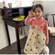 바로배송 핑크 누빔 원피스 set 목폴라 여아 자매룩 둥이룩 데일리 등하원룩 가을 간절기 문센룩