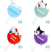 시나모롤부채 캐릭터 산리오 쿠로미 마이멜로디 손부채 5개세트, 쿠로미9606, 5개