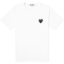 바이스트 [COMME DES GARCONS] 23SS 블랙 하트 와펜 티셔츠 화이트 AZ-T064-051-2