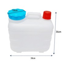 약수 보관 넓은 주입구 다용도 물통 10L 다용도말통 사각말통, 1개
