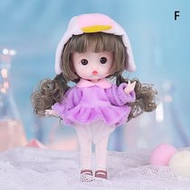 구체관절인형 구관인형 BJD DBS Bliyth 15cm 미니 인형 ob11 포켓 인형 20 움직일 수있는 관절 귀여운 얼굴 인형 장난감은 인형 소녀 뉴욕 생일 선물을 222, f
