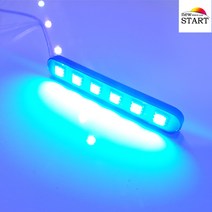 MOXI 자동차 오토바이 12v 5050 6구 싸이키 파박이 스트로브 LED, 파랑