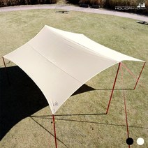 캠핑 홀리데이 국산 대형 캔버스 렉타 커브 면 타프, 벤타 블랙 + 스킨 수납가방