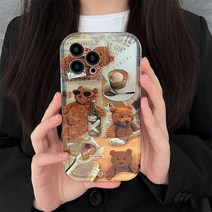 펫드라이룸 쾌속건조 Ins-귀여운 테디 베어 투명 전화 케이스 폰 14 13 12 11 프로 맥스 귀여운 강아지, 02 A_12 For iPhone 14Pro Max