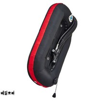 bcd 스쿠버다이빙 아쿠아나 AKUANA 알루미늄 25 30 파운드 백플레이트, 붉은색